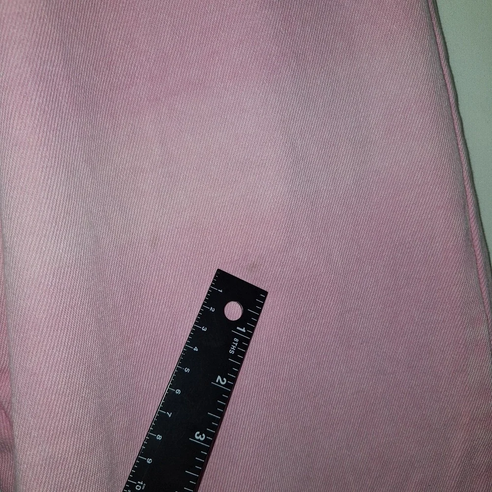 Pink‎ Denim Jeans High Waisted Wide Leg Y2K Bubblegum Sassy Shortcake L Large